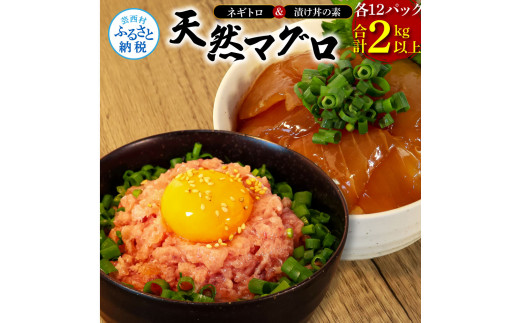 【CF-R5frp】KYF140　ネギトロ80g×12P＋漬け鮪丼90g×12P 冷凍配送 簡易包装 小分け 惣菜 人気 海鮮 ネギトロ丼 まぐろたたき 海鮮丼 便利 かんたん 自然解凍 個食 一人暮らし どんぶり 漬け丼 お手軽