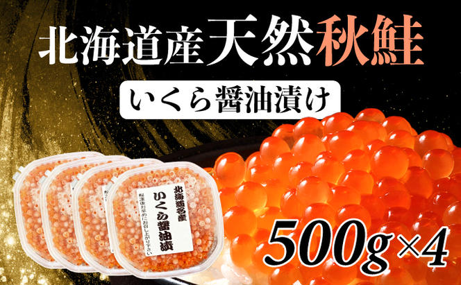 北海道産 天然秋鮭 いくら醤油漬け 2kg（500g×4）