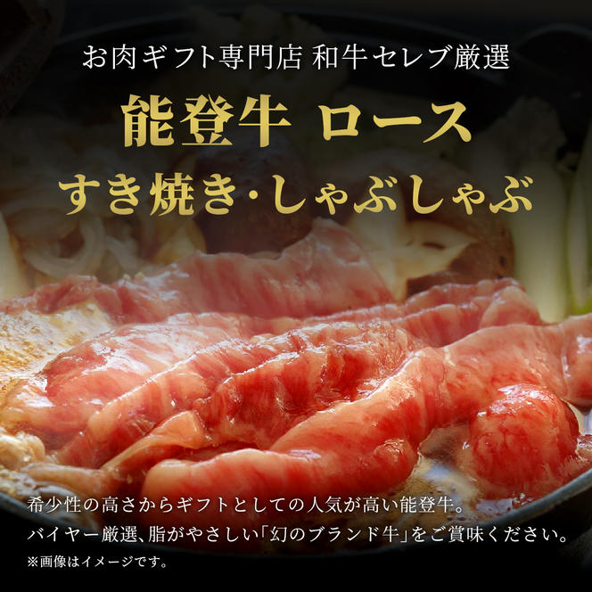 肉【和牛セレブ】能登牛 牛ロース すき焼き・しゃぶしゃぶ 250g ロース 黒毛和牛 霜降り ギフト 石川県 能美市