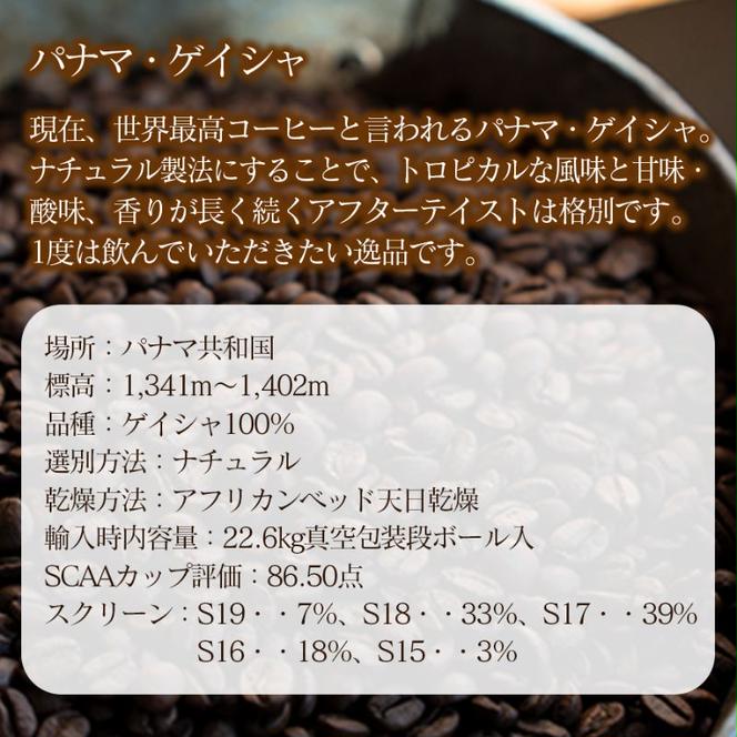 スペシャリティコーヒー（パナマゲイシャ200g）（豆） コーヒー 珈琲 自家焙煎 珈琲豆 希少豆