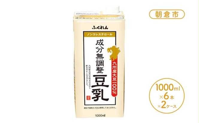 2025年1月中旬製造 豆乳 九州産大豆 100％ 成分無調整豆乳 1000ml×6本入り×2ケース