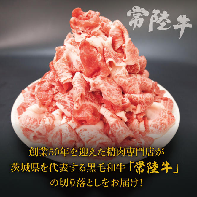 【先行予約】常陸牛 切り落とし 約1kg【茨城県共通返礼品】│ お肉 牛肉 モモ バラ 1kg 常陸牛 切り落とし 黒毛和牛 A4 A5 冷凍 牛丼 肉じゃが カレー 煮物 茨城県（BI001）