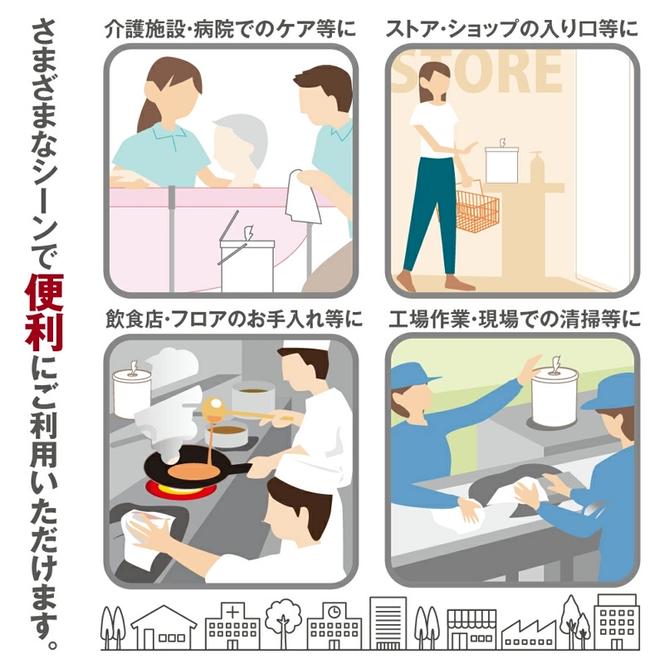 7days, バケツウェット アルコール詰替用300枚(詰替用6個)