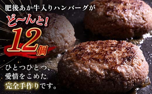 FKK19-997_あか牛入りハンバーグ100g×12個 牛 ハンバーグ 牛肉 ビーフ 肉 食品