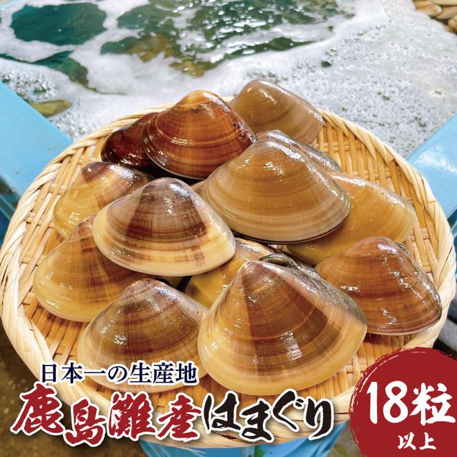 日本一の生産地　茨城県鹿島灘産はまぐり 18粒以上【ハマグリ 蛤 海鮮 魚貝 冷蔵 縁起物 酒蒸し お吸い物 鹿島灘 茨城県 鹿嶋市 35000円以内】（KM-16）