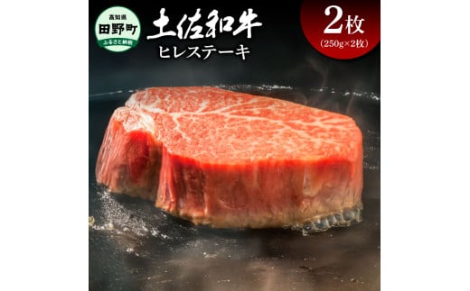 土佐和牛 ヒレステーキ 2枚(250g×2枚）合計500グラム ヒレ ヘレ フィレ テンダーロイン ステーキ 肉 お肉 牛肉 黒毛和種 サシ きめ細やか 赤身 ジューシー 上品 旨味 高知県産
