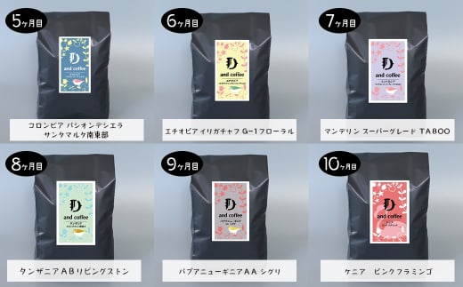 【定期便10ヶ月】スペシャルティーコーヒー定期便（豆２００g×２種×１０回）合計４kg