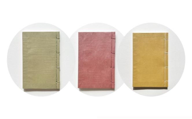 ベンガラノート 縦罫 ノート 和紙 和風 家系図 芳名帳 俳句帳 岡山 高梁市