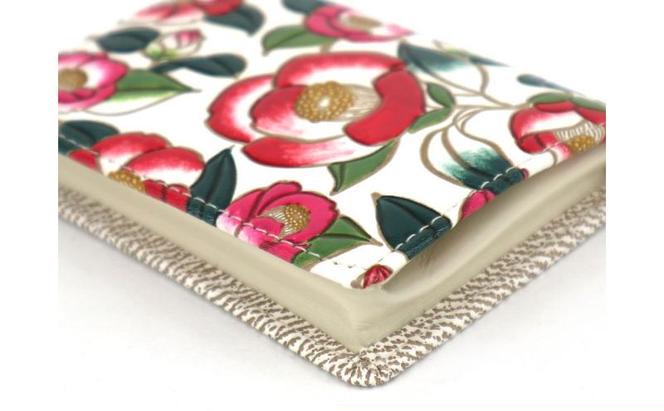 【文庫屋大関】箱まち小銭入れ 椿【皮革工芸品】 革製品 工芸品 民芸品 牛革 財布 小銭入れ 小物入れ お祝い ギフト プレゼント 墨田区 東京都