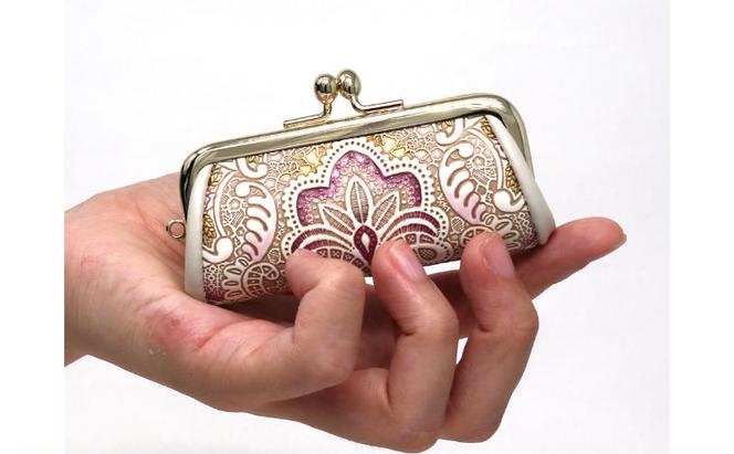 【文庫屋大関】印鑑ケース アンティークレース〈ピオニー〉【皮革工芸品】 革製品 工芸品 民芸品 牛革 小物入れ お祝い ギフト プレゼント 墨田区 東京都