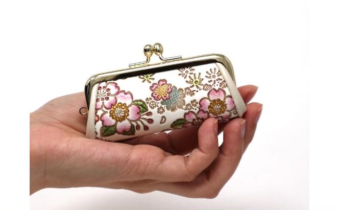 【文庫屋大関】印鑑ケース かすみ桜【皮革工芸品】 革製品 工芸品 民芸品 牛革 小物入れ お祝い ギフト プレゼント 墨田区 東京都