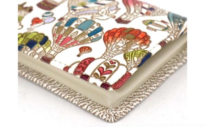 【文庫屋大関】箱まち小銭入れ 気球【皮革工芸品】 革製品 工芸品 民芸品 牛革 財布 小銭入れ 小物入れ お祝い ギフト プレゼント 墨田区 東京都