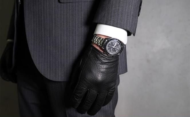 腕時計を魅せる手袋　羊革　スマートフォン非対応