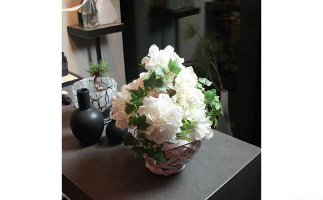 フラワーアレンジメント 【数量限定訳ありアウトレット】お供えアーティフィシャルアレンジメント「フォーユー」 アーティフィシャルフラワー 造花 ダリア トルコキキョウ アジサイ アイビー 墨田区 東京都