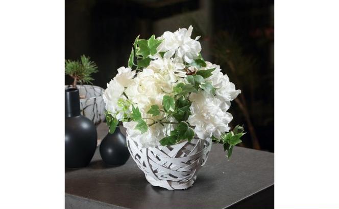 フラワーアレンジメント 【数量限定訳ありアウトレット】お供えアーティフィシャルアレンジメント「フォーユー」 アーティフィシャルフラワー 造花 ダリア トルコキキョウ アジサイ アイビー 墨田区 東京都