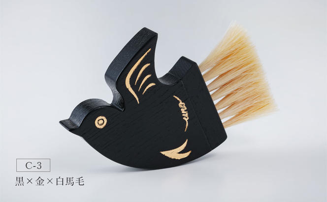 千鳥ブラシ【6種類】ブラシ 卓上ブラシ 千鳥モチーフ 赤 白 黒 馬毛 工芸品 日本製 墨田区 東京