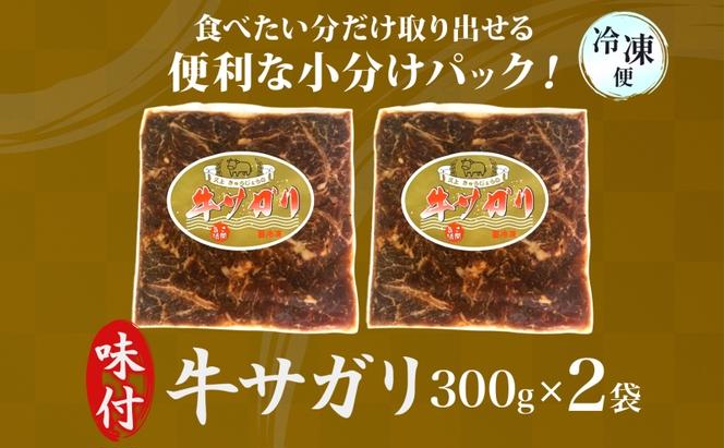 味付 牛サガリ 300g×2 牛 ビーフ サガリ カルビ 肉 食べ比べ 焼肉 肉料理 タレ にんにく BBQ 簡単調理 焼くだけ 時短 小分け お取り寄せ 送料無料 久上工藤商店 北海道 木古内町