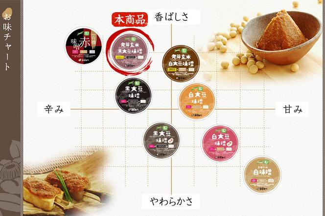 【定期便6か月】有機 発芽玄米黒大豆味噌 500g×6回　京都・喜右衛門 〈定期便 みそ 味噌 無添加 有機 オーガニック 生みそ 天然醸造 発酵食品 調味料 大豆味噌〉