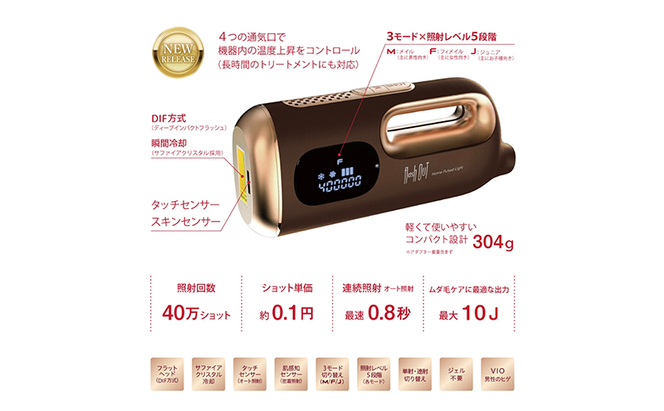 家庭用脱毛器 ジュピター フラッシュアウト 男女兼用 美容 健康機器 