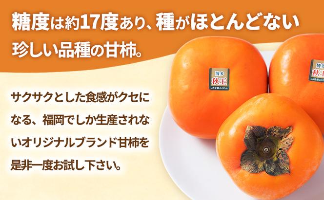 柿 福岡限定! ブランド柿「秋王(あきおう)」約3kg(8-12玉) かき フルーツ 果物 ※配送不可:離島