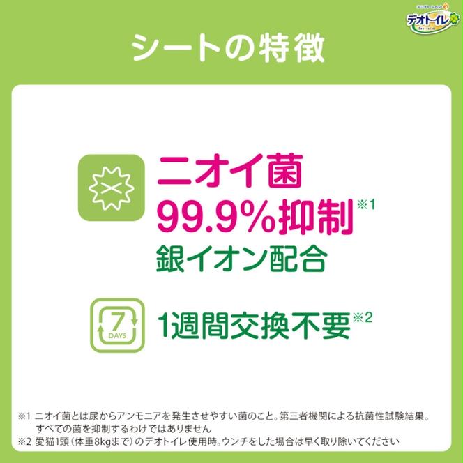 デオトイレ 複数ねこ用 消臭・抗菌 シート 16枚×4 ペットシーツ ペットシート トイレ 猫 猫用トイレ ペット 清潔 ユニ・チャーム 愛猫用 ペット用品