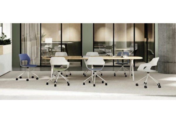 ウィルクハーンチェアー 222レンジ オッコ(ブラック)／背座樹脂・キャスター ／在宅ワーク・テレワークにお勧めの椅子