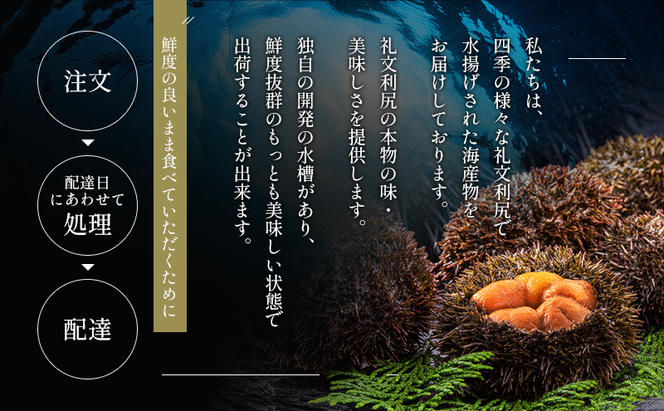 北海道 礼文島産  塩水ウニ （ エゾバフンウニ ）100g×2  生うに うに 雲丹  魚貝類 魚卵 海の幸 肴 つまみ 海鮮 生もの 北海道産 