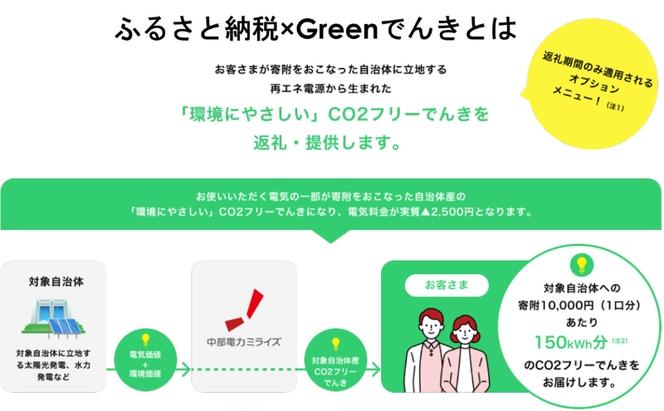 名張市産CO2フリーでんき 150,000円コース（注：お申込み前に申込条件を必ずご確認ください） ／中部電力ミライズ 電気 電力 三重県 名張市