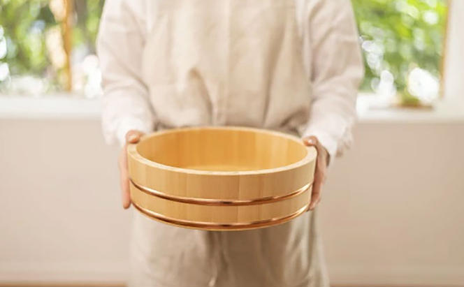 木曽さわらの飯台36cm　ふきんとひのきのしゃもじセット