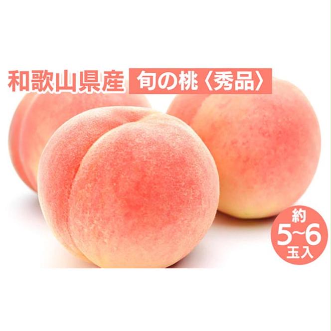 和歌山県産 旬 の 桃 5～6玉入り 秀品 ※2025年6月下旬～8月上旬頃に順次発送予定 ※離島への配送不可