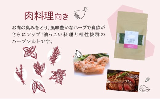 限定生産！手摘み生ハーブソルト お試しパック 肉料理向き（30g×1袋）