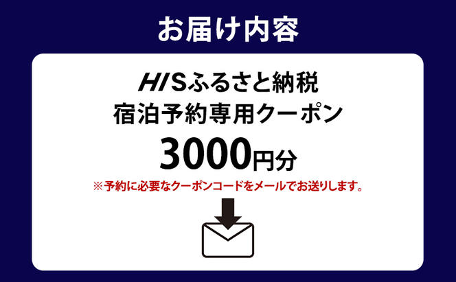 HISふるさと納税宿泊予約専用クーポン（東京都墨田区）3,000円分