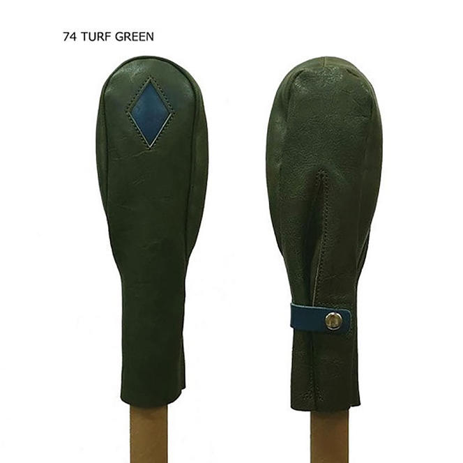 木の庄帆布 公式 フェアウェイウッドヘッドカバー 国産レザー1枚仕立 DIAFW KinoshoTRANSIT　K-KHG-W-DF01M-（C/#74 ターフグリーン / ネイビー）　ゴルフ ヘッドカバー 国産 レザー