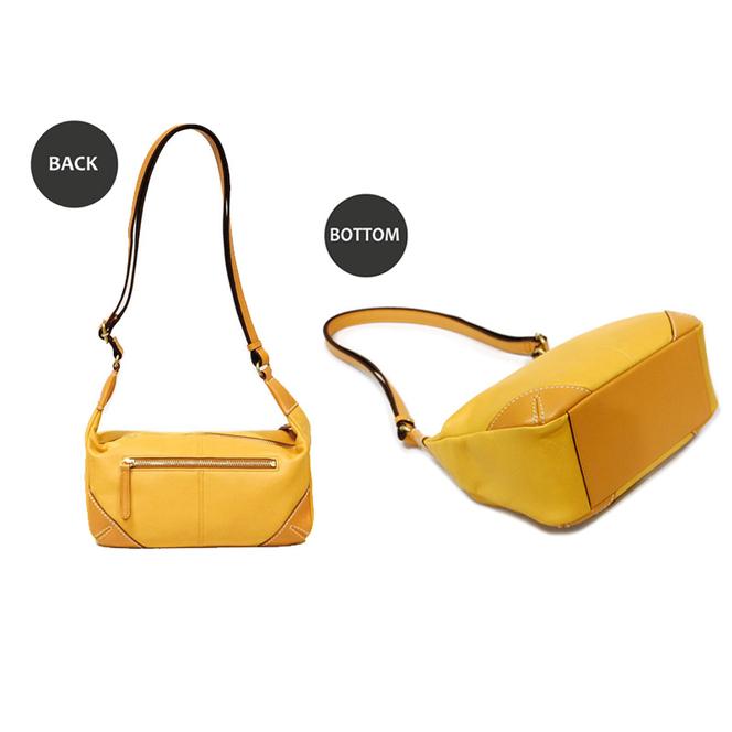 シルキーレザー 三日月形 ミニショルダー 【LIME】