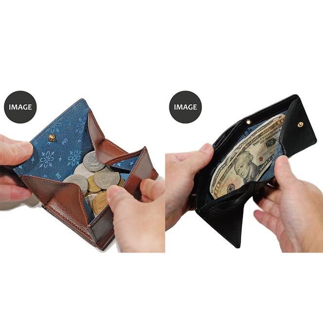 シルキーレザー 三つ折り 財布 【LIME】