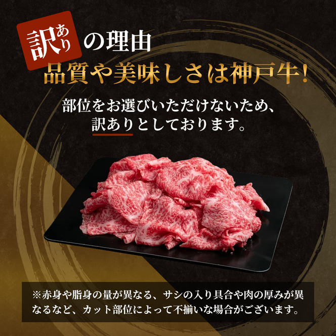 神戸牛 訳あり 切り落とし 500g×2 A4ランク以上！ 神戸ビーフ 小分け 焼肉 A5 ランク 切り落とし  訳アリ  不揃い  焼き肉 規格外  牛肉 肉 お肉 冷凍 カルビ 太田家