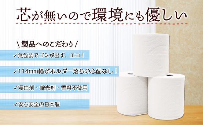無包装 芯なしトイレットペーパー シングル 170m 48ロール 紙 3倍巻き ペーパー 日用品 消耗品 再生紙 無香料 備蓄 まとめ買い 防災 JIS規格 送料無料 川一製紙 岐阜県 美濃市 ※配送不可地域：北海道・沖縄県・離島