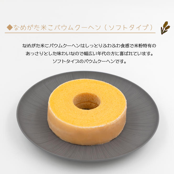 ★グルテンフリー★なめがた米こバウムクーヘン バウムカットギフト 10個入(2種)｜お菓子 ケーキ バウムクーヘン 卵 洋菓子 グルテンフリー 米粉 茨城県 行方市(GK-25)