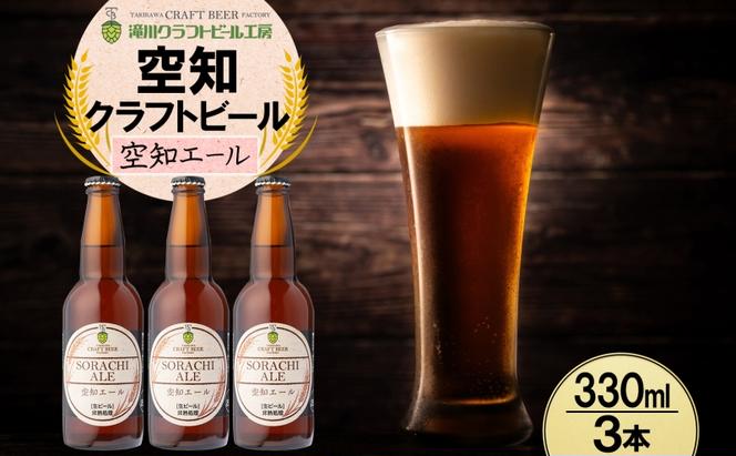 滝川クラフトビール 空知エール 3本 空知地ビール 地ビール クラフトビール バーベキュー BBQ ご当地ビール 飲み比べ 晩酌 宅飲み アウトドア キャンプ 冷蔵 送料無料 北海道 滝川市