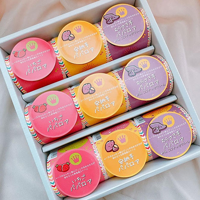 いちご・安納芋・むらさき芋ババロアセット