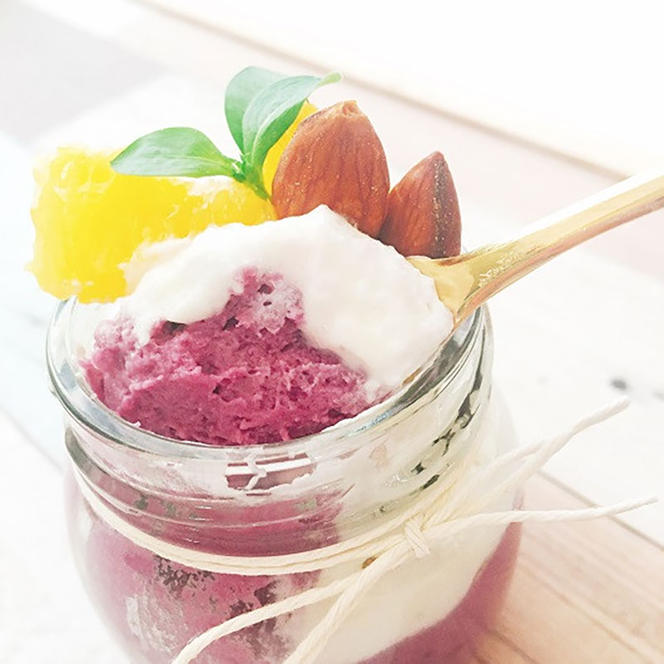 むらさき芋ババロア