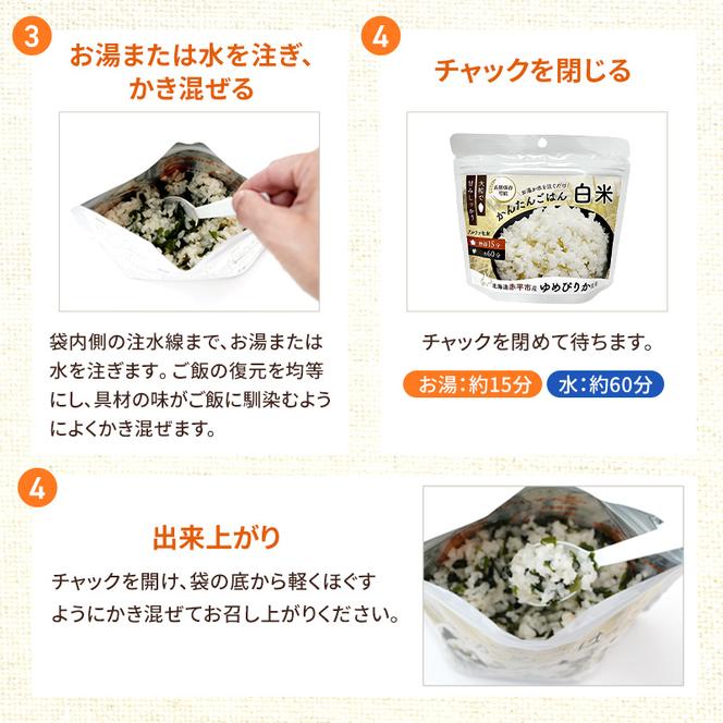 北海道赤平市産ゆめぴりか使用！ 白米 100g 10袋セット 大粒で甘みしっかり アルファ米 保存食 非常食 長期保存 アルファ化米