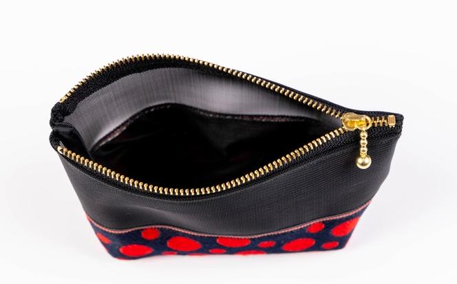 畳縁&メッシュポーチ(ドット赤濃紺) B