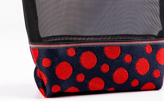 畳縁&メッシュポーチ(ドット赤濃紺) B