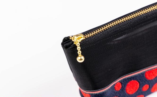 畳縁&メッシュポーチ(ドット赤濃紺) A