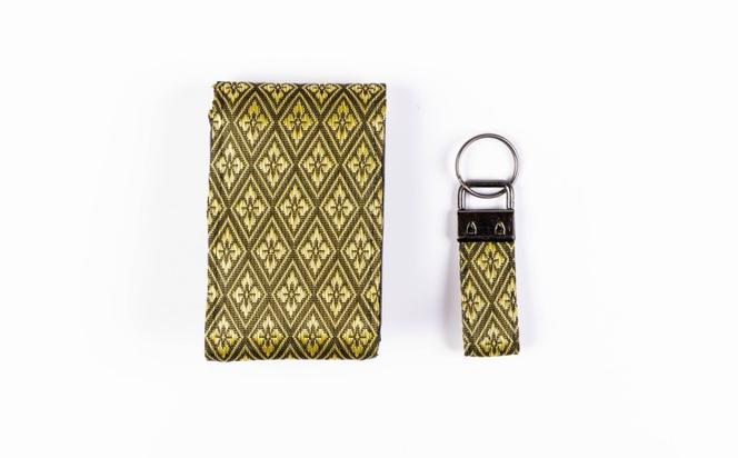 カードケース 小とキーホルダー 菊菱(ジャバラ)