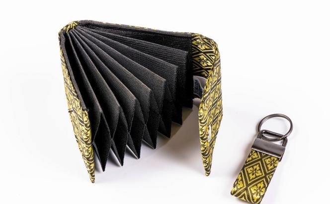 カードケース 小とキーホルダー 菊菱(ジャバラ)