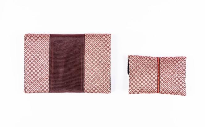 畳縁使用!! マルチケース大・小Bセット(絞りあずき柄)