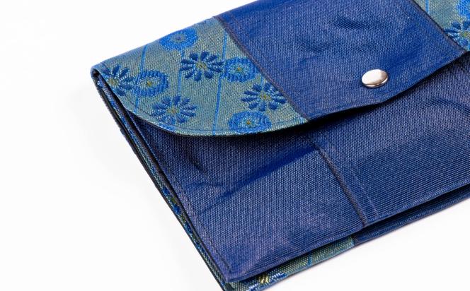 畳縁使用!! マルチケース大・小Cセット(花柄:青系色)