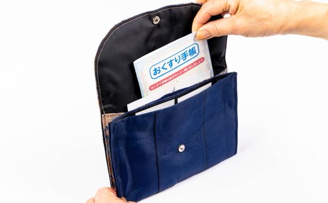 畳縁使用!! マルチケース大・小Cセット(花柄:青系色)